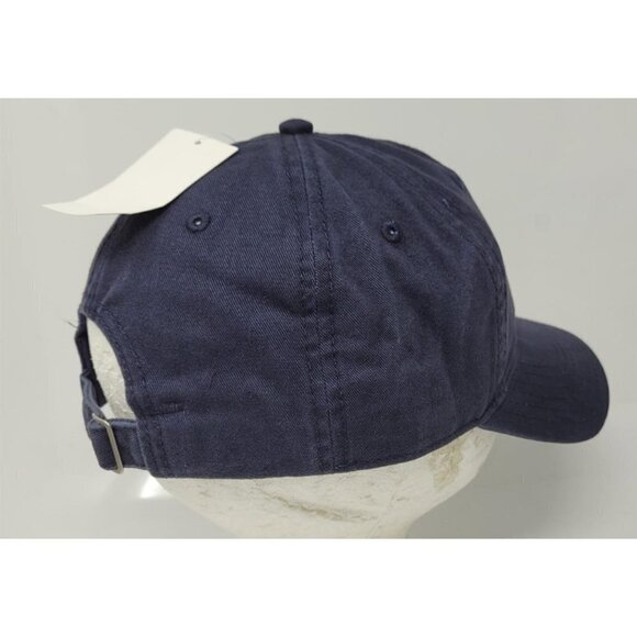 Campground Hat Men Navy Blue Summer Camping, Cotton Woven Embroidered Adjustable - Picture 2 of 5